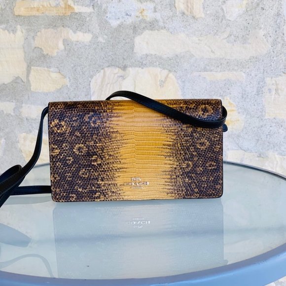 NWT Coach embossed leather Hayden crossbody/clutch - Picture 1 of 8